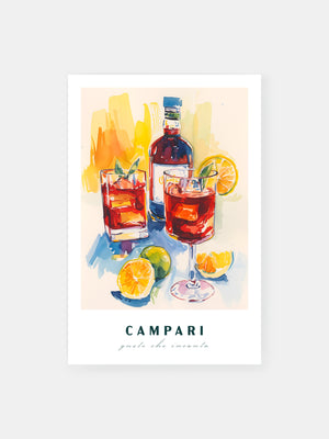 Vintage Bitter Campari Drink Poster