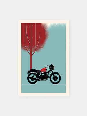 Vintage Black Motorcycle Poster