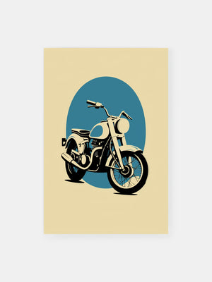 Vintage Blue Steel Bike Poster