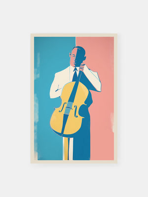 Vintage Cello Performance Poster