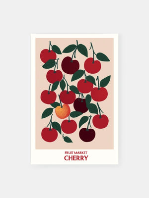 Vintage Cherry Market Poster