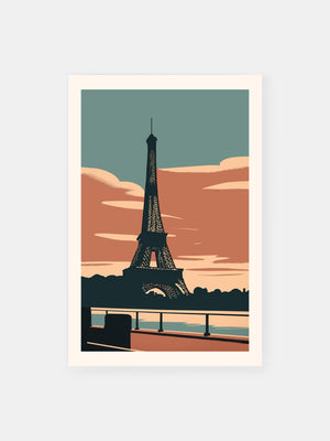 Vintage Eiffel Tower Paris Poster