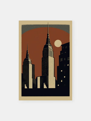 Vintage Empire State Building Poster