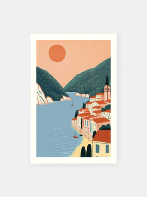Vintage European Seascape Poster