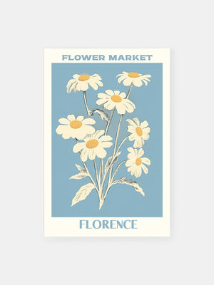 Vintage Florence Flower Market Poster