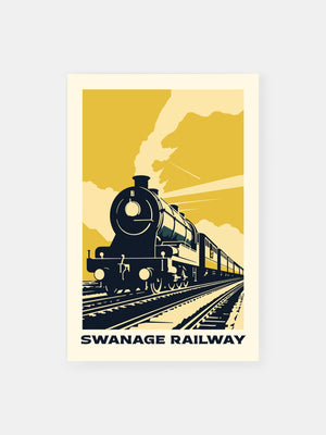 Vintage Golden Railway Poster