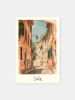 Vintage Italian City Aesthetic Poster