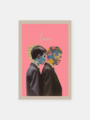 Vintage Men In Love Poster