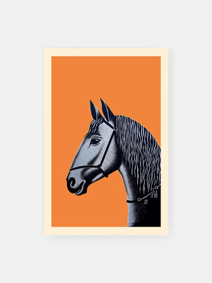 Vintage Orange Stallion Poster