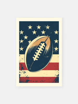Vintage Patriotic Football Poster