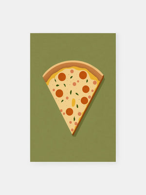 Vintage Pepperoni Pizza Slice Poster
