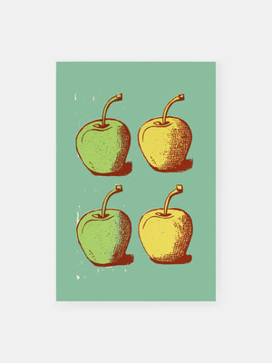 Vintage Pop Apples Poster