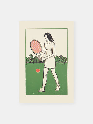 Vintage Tennis Lady Poster