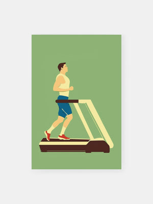 Vintage Treadmill Run Poster
