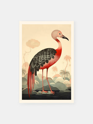 Vintage Tropical Bird Poster