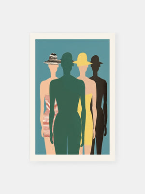 Vintage Women Silhouettes Poster