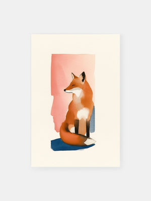 Watercolor Fox Poster
