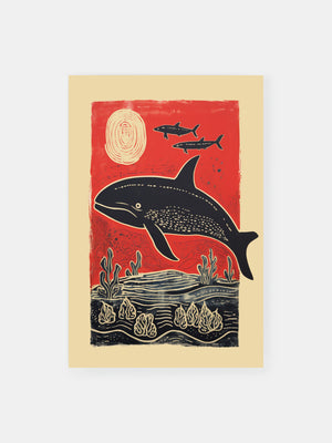Whale Oceanic Harmony Poster