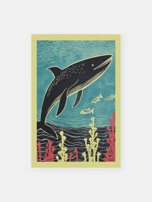 Whale Seaweed Escape Poster