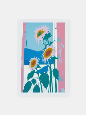 Window Sunflower Blossom Poster