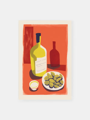 Wine & Olives Poster
