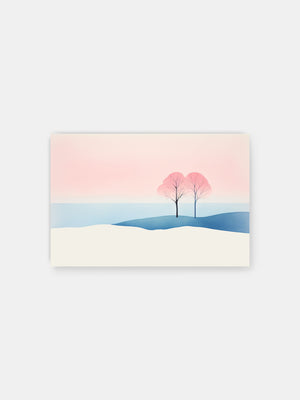 Winter Pastel Silhouette Poster