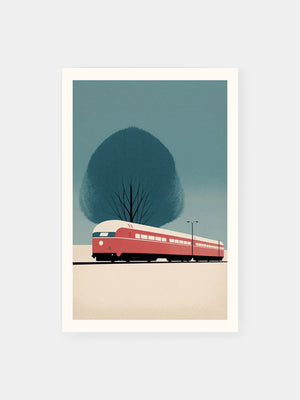 Winter Train Journey Poster