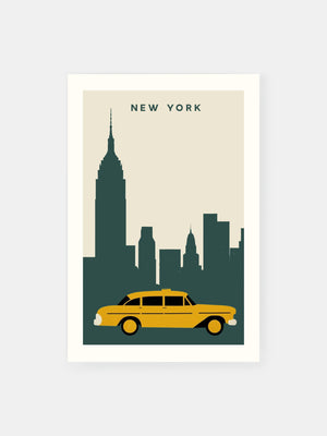 Yellow New York Taxi Poster
