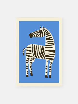 Zebra Blues Poster