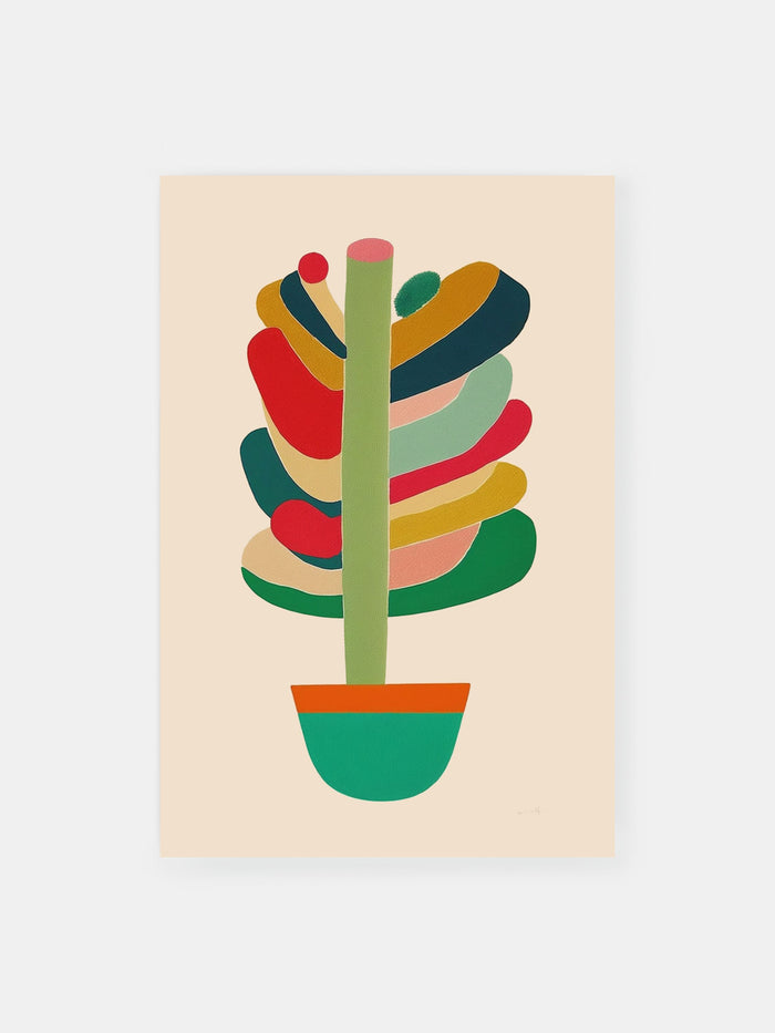 Abstrakte Kaktus Kunst Poster