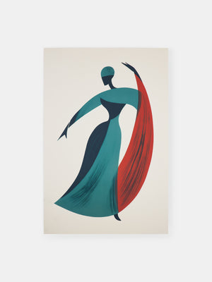 Abstrakte elegante Tänzerin Poster