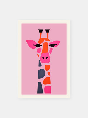 Abstract Funky Giraffe Poster