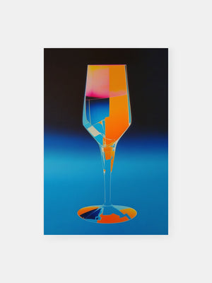 Abstraktes Multicolor Champagner Poster