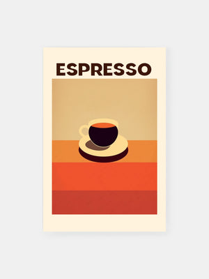 Abstract Redscale Espresso Poster