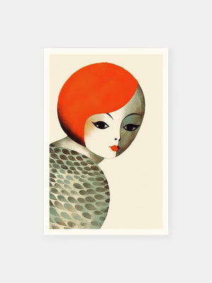 Art Deco Retro Lady Portrait Poster