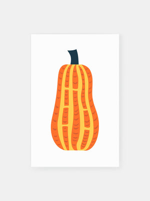 Autumn Butternut Pumpkin Poster
