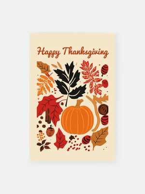 Autumnal Thanksgiving Wishes Poster