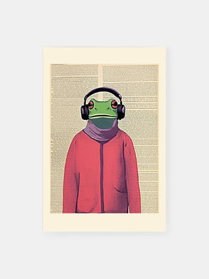 Beatnik Style Frog Poster