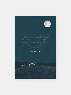 Bible Quote Darkest Valley Poster