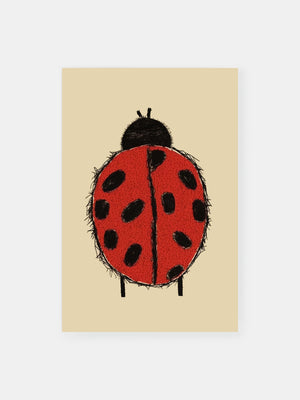 Big Ladybug Sketch Poster