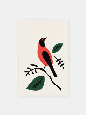 Bird on Branch Poster