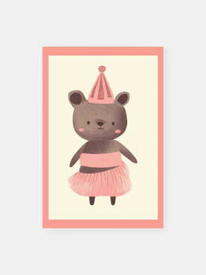 Birthday Tutu Baby Bear Poster