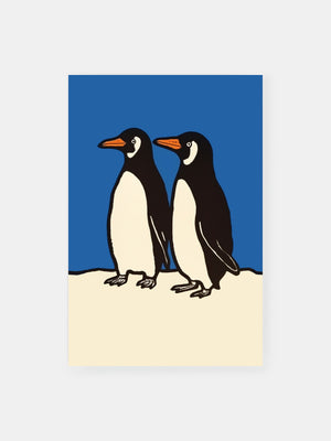 Blue Penguin Vibes Poster