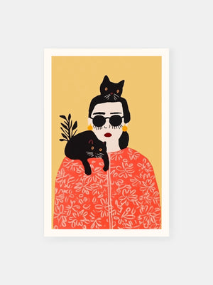Bold Cat Frida Poster