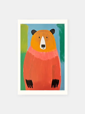 Bold Colorful Bear Poster