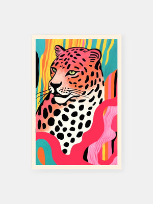 Bold Colorful Leopard Poster