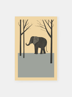 Bold Elephant Portrait Poster