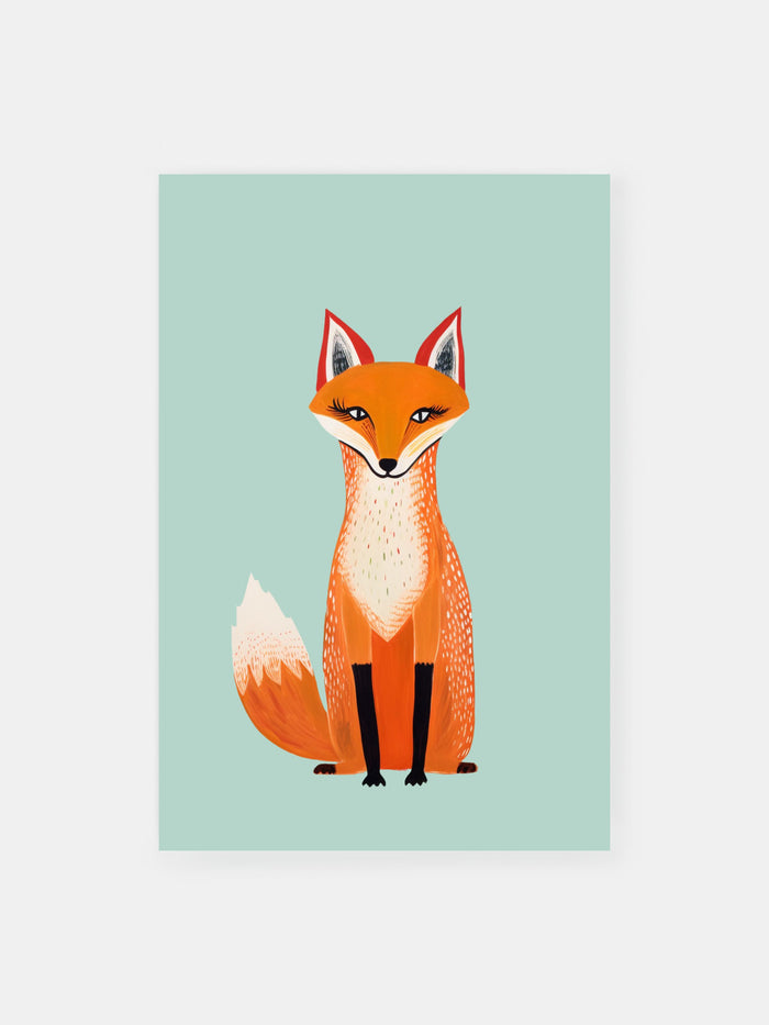 Bold Fox Color Poster
