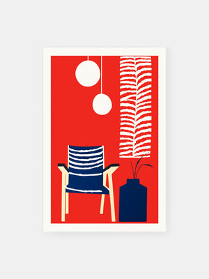 Bold Geometry Chair Poster