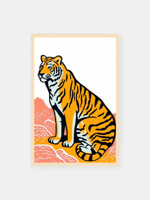 Bold Orange Tiger Poster